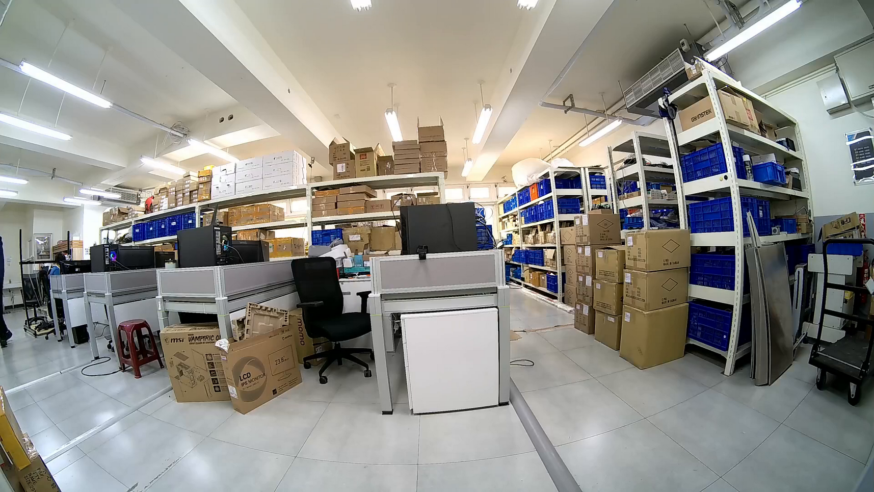 Field-of-view example from an ultra wide-angle camera
